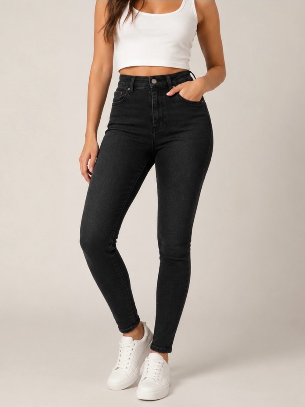 American Eagle 2 Short High-Rise Jeggings Black Skinny Jeans Women Dream Stretch